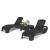 Set 2 șezlonguri de grădină Curver Atlantic Duo cu masă Corfu, grafit