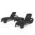 Set 2 șezlonguri de grădină Curver Atlantic Duo cu masă Corfu, grafit