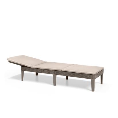 Curver Șezlong de grădină Jaipur cu pernă cappuccino