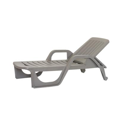 Șezlong de grădină Miami cappuccino Leziter, spătar rabatabil, 190 x 71 cm