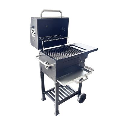 Grătar cu cărbune Leziter Helix, multifuncțional cu capac, termometru și roți