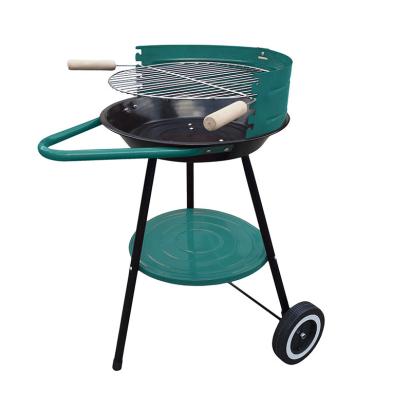 Grătar cu cărbune Mirpol MIR277 cu grilă cromată, Ø 42,5 cm, verde