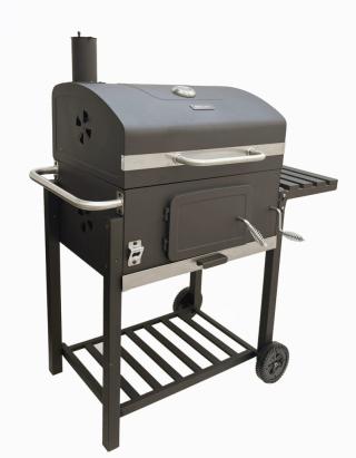 Grătar pe cărbuni Mirpol MIR4525K cu capac, termometru și coș de fum