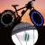 Lumini LED RGB pentru spite bicicletă, 12 moduri, senzor mișcare, baterii CR2032