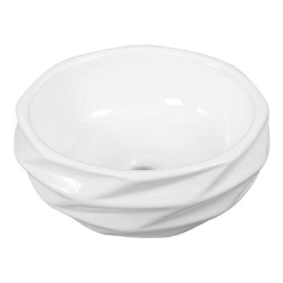 Chiuvetă pe blat Kerra KR-01 din ceramică albă, rotundă Ø40 cm, NanoSeal