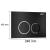 Placă de acționare WC Leziter Roya 082, neagră, dublă comandă, ABS 246×165 mm