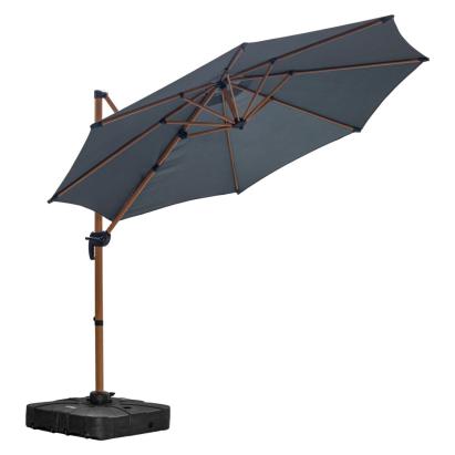 Parasol de grădină Mirpol Roma D 300 cm, antracit, cu înclinare și manivelă