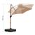 Parasol de grădină Mirpol Roma D bej, 300 cm, cu manivelă și funcție de înclinare