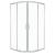 Cabină de duș curbată Kerra Aruba 90 GL, 90x90 cm, sticlă 5 mm, crom, fără tavă