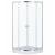Cabină de duș curbată Kerra Leo 80x80, crom, cu uși glisante și cădiță acrilică