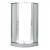 Cabină de duș curbată Leziter Spirit Matt 80x80x194 cm, cu cădiță acril armat
