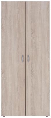 Dulap Leziter Family 74x182 cm, stejar sonoma, cu 2 usi si bara umerase