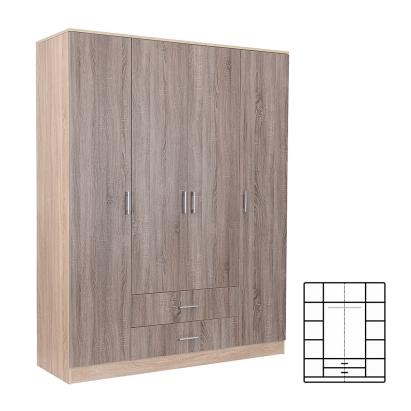 Dulap Leziter Miami 160x205 cm, stejar York/stejar Sonoma, 11 rafturi
