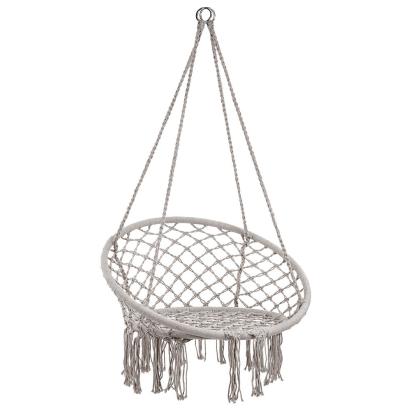 Fotoliu suspendat tip hamac Leziter Cardenas gri, 80x60x120 cm, 180 kg