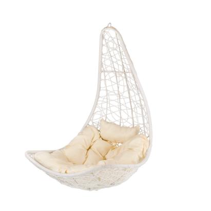 Hamac de grădină suspendat Leziter Natal Easy, alb, cu pernă gri (fără suport)