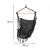 Scaun hamac suspendat Leziter Puerto negru, 130x100 cm, perne incluse