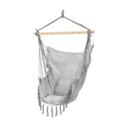 Scaun hamac suspendat Leziter Puerto gri 130x100 cm, cu perne incluse