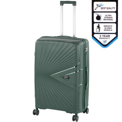 Valiză mare rigidă Leziter TraveLux Endure 100L, 76x50x29 cm, verde închis