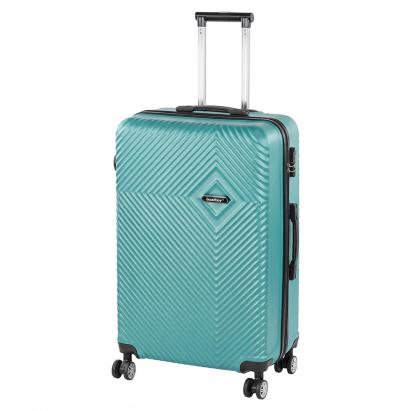 Valiză mare Leziter TraveLux Pro 100 L, ABS, 76x50x29 cm, albastru lagună
