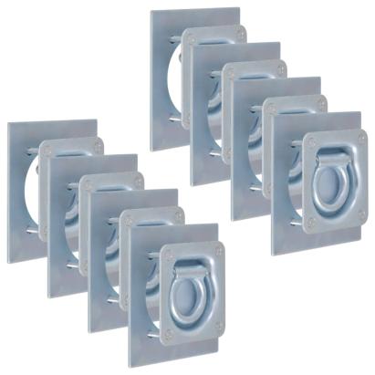 Inele ancorare pentru remorcă 8 buc, oțel galvanizat, 2000 kg GartenMobel Dekor