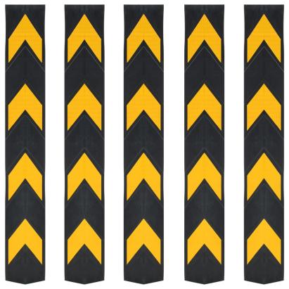 Colțare protectoae reflectorizante, 5 buc., cauciuc, 80 cm  GartenMobel Dekor