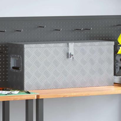 Cutie din aluminiu, 76,5 x 26,5 x 33 cm, argintiu GartenMobel Dekor