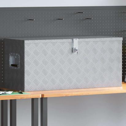 Cutie din aluminiu, 90,5 x 35 x 40 cm, argintiu GartenMobel Dekor