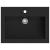 Chiuvetă din granit, negru, 600 x 450 x 120 mm GartenMobel Dekor