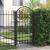Poartă de gard Assen cu blat arcuit din oțel, 102x175 cm, negru GartenMobel Dekor
