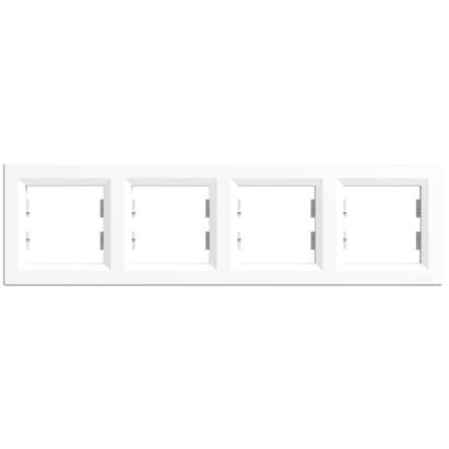 Rama orizontala Leziter Nova, 4 posturi, alb, 83x300 mm