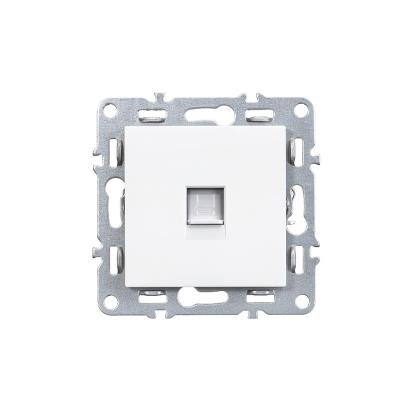 Priză UTP RJ45 Leziter Nova, alb, modul încastrat fără ramă