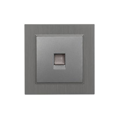 Priză rețea Leziter Nova UTP RJ45 (8P8C) cu cadru gri, IP20