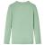 Tricou de copii cu mâneci lungi, guler tunică, verde mentă închis, 128 GartenMobel Dekor
