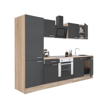 Mobilă de bucătărie modulară Leziter Yorki 270 cm, stejar sonoma și antracit