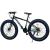 Bicicletă Fat Bike 26 inch, cadru 17 inch, Shimano 21 viteze, frâne pe disc, negru/verde