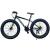 Bicicletă Fat Bike 26 inch, cadru 17 inch, Shimano 21 viteze, frâne pe disc, negru/verde