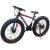 Bicicletă Fat Bike 26 inch, 21 viteze Shimano, anvelope 4 inch, frâne pe disc, negru-roșu