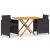 Set mobilier de grădină cu perne, 3 piese, negru GartenMobel Dekor