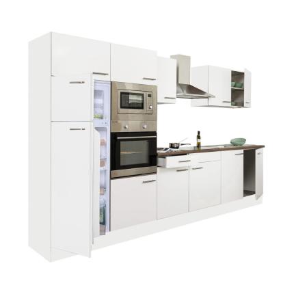 Mobilă de bucătărie modulară Leziter Yorki 330, alb satinat, 300 cm