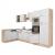 Mobilă bucătărie de colț Leziter Yorki 340 cm, stejar Sonoma cu front alb satinat