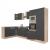 Mobilă de bucătărie de colț Leziter Yorki 340 cm, stejar sonoma cu front antracit satinat