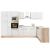 Dulap de bucătărie de colț Yorki 370 cm, stejar Sonoma și alb satinat, modular