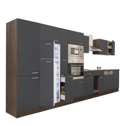 Mobilă de bucătărie modulară Leziter Yorki 430 cm, stejar Yorki/antracit satinat