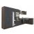 Bucătărie modulară de colț Leziter Yorki 430 cm, stejar Yorki, antracit satinat