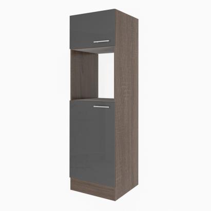 Dulap de cămară Yorki 60 cm, stejar Yorki cu front antracit satinat