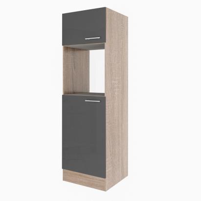 Dulap de cămară Yorki 60 cm, stejar Sonoma cu front antracit satinat