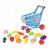 Cărucior de supermarket pentru copii cu 16 alimente, 31 cm, multicolor