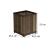 Jardinieră pătrată Curver 74 L, aspect nuc, cu auto-udare și relief decorativ