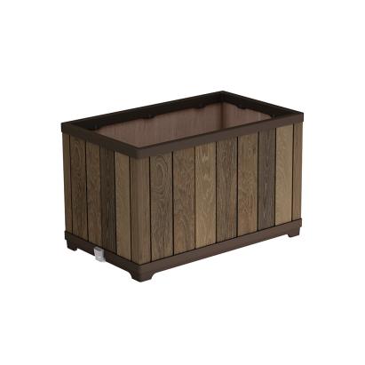 Jardinieră Curver decorativă 81 L cu auto-udare, efect lemn nuc