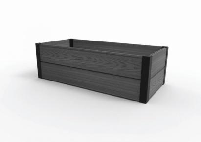 Jardinieră Curver Maple Trough grafit, cu efect lemn, 106x50x32 cm